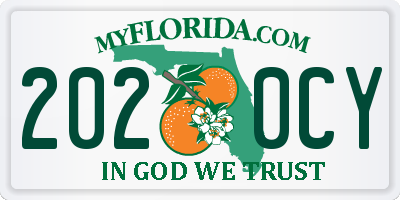 FL license plate 2020CY