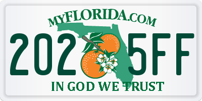 FL license plate 2025FF