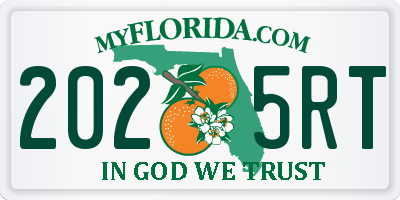 FL license plate 2025RT