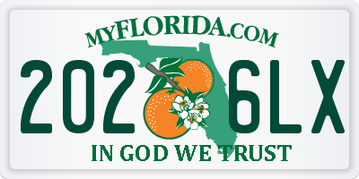 FL license plate 2026LX