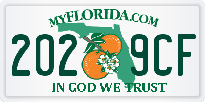 FL license plate 2029CF