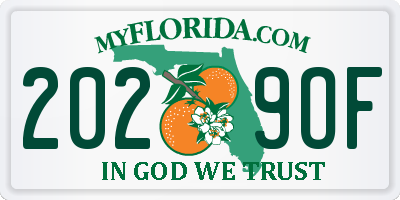FL license plate 2029OF