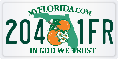 FL license plate 2041FR