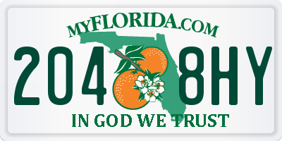 FL license plate 2048HY