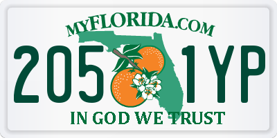 FL license plate 2051YP