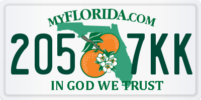 FL license plate 2057KK