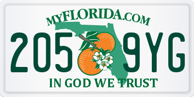 FL license plate 2059YG