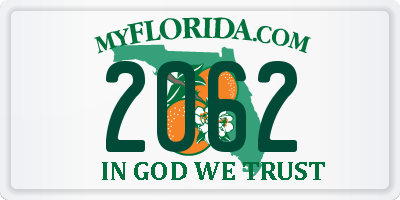 FL license plate 2062