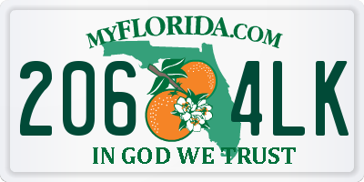 FL license plate 2064LK