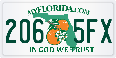 FL license plate 2065FX