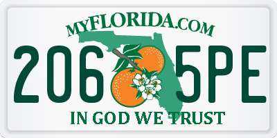 FL license plate 2065PE