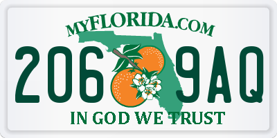 FL license plate 2069AQ