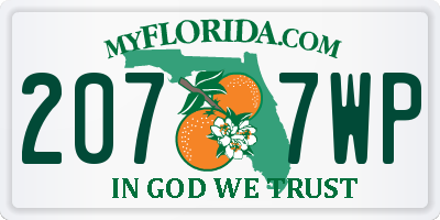 FL license plate 2077WP