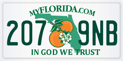 FL license plate 2079NB