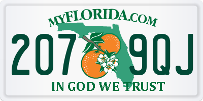 FL license plate 2079QJ