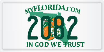 FL license plate 2082