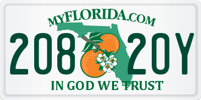 FL license plate 2082OY