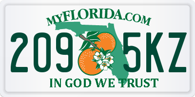 FL license plate 2095KZ