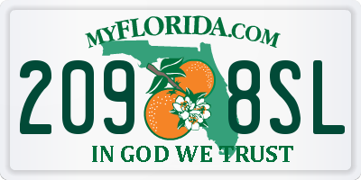 FL license plate 2098SL