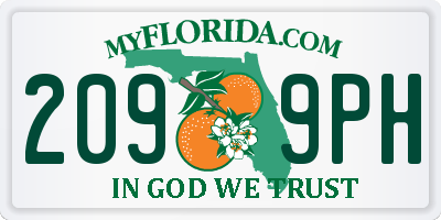 FL license plate 2099PH