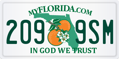 FL license plate 2099SM