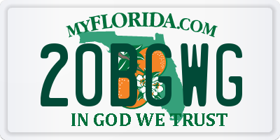 FL license plate 20BGWG