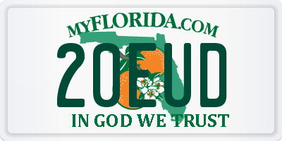 FL license plate 20EUD