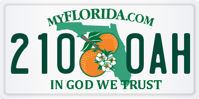 FL license plate 2100AH