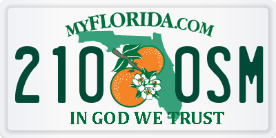 FL license plate 2100SM