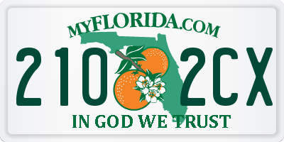FL license plate 2102CX
