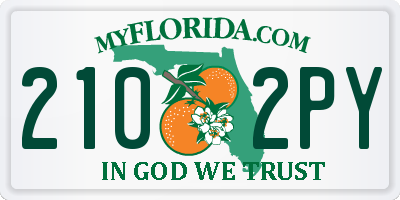 FL license plate 2102PY