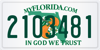 FL license plate 2103481