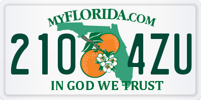FL license plate 2104ZU