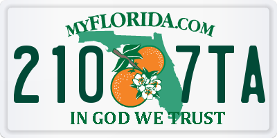 FL license plate 2107TA