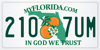 FL license plate 2107UM