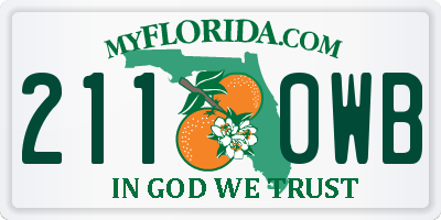 FL license plate 2110WB