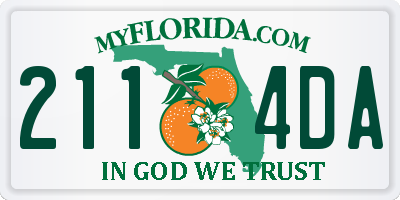 FL license plate 2114DA