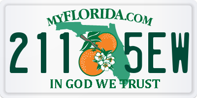 FL license plate 2115EW