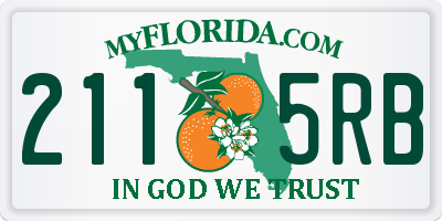 FL license plate 2115RB