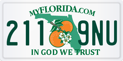 FL license plate 2119NU