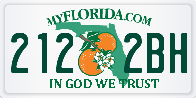 FL license plate 2122BH