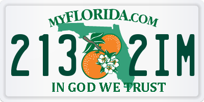 FL license plate 2132IM