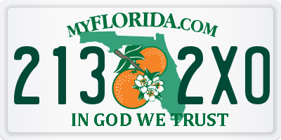 FL license plate 2132XO