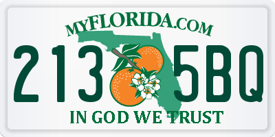 FL license plate 2135BQ