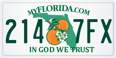 FL license plate 2147FX