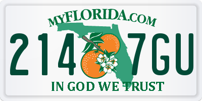 FL license plate 2147GU