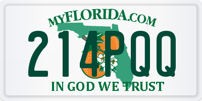 FL license plate 214PQQ