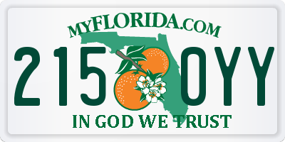 FL license plate 2150YY