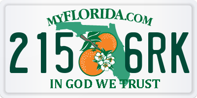 FL license plate 2156RK