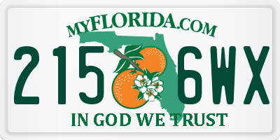 FL license plate 2156WX